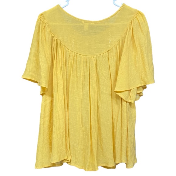Vibrant Yellow Cato Boho Top with Crochet Detail - Picture 5 of 5